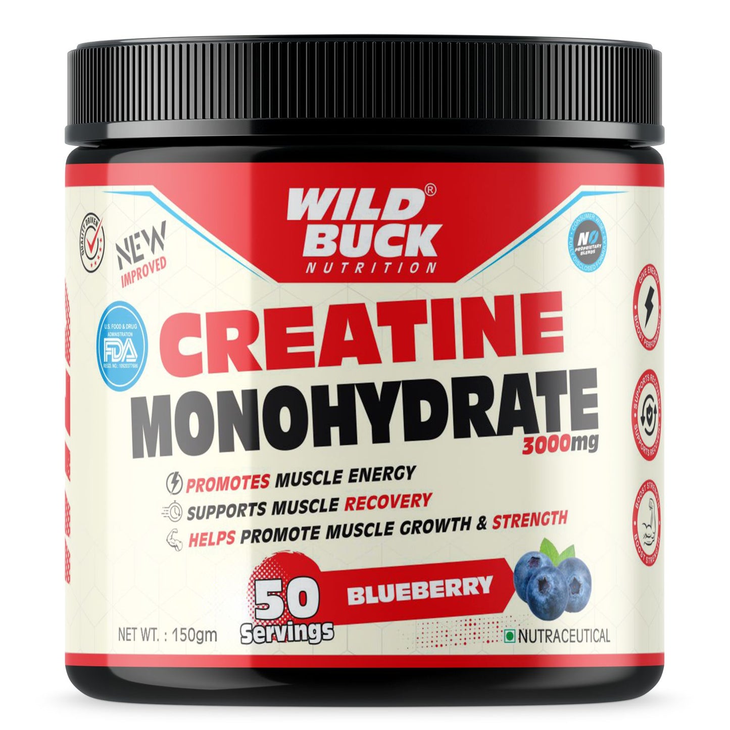 Creatine Monohydrate 3000mg | 50 Servings | Flavoured