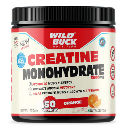 Creatine Monohydrate 3000mg | 50 Servings | Flavoured