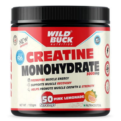 Creatine Monohydrate 3000mg | 50 Servings | Flavoured