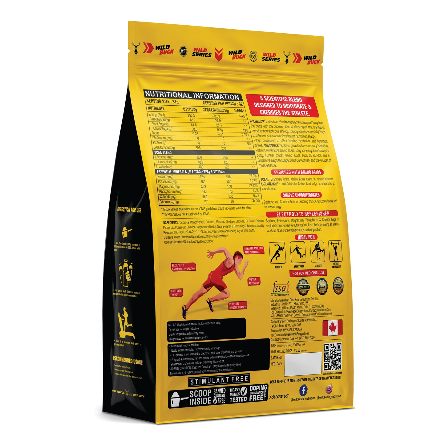 Isotonic | Instant Energy Drink Formula | 1kg | 32 Servings