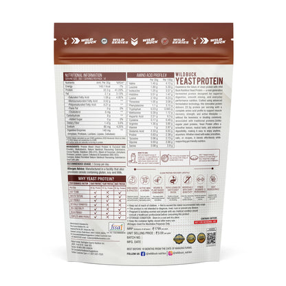 Wild Buck Yeast Protein | 500g | 22.3g Protein Per Scoop