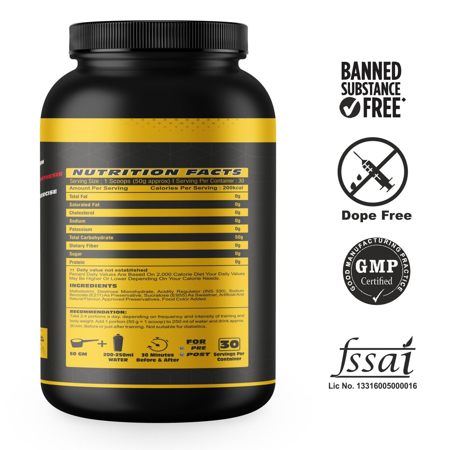 Carbs Loader | Pure Carbohydrates | 30 Servings | 1.5 kg