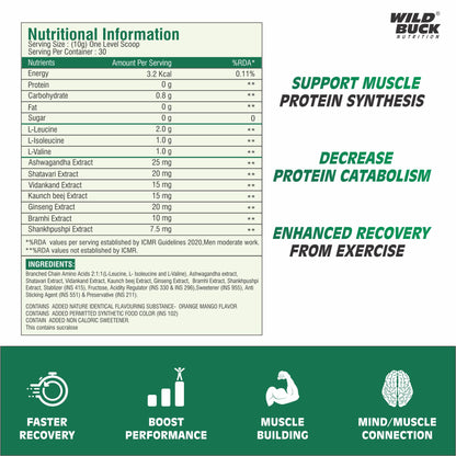 BCAA with Natural & Powerful Herbs | 30 Servings