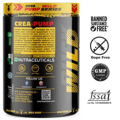 Crea Pump Creatine Monohydrate for Increase Strength | 40 Servings
