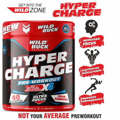 Hyper Charge X4 Pre-Workout | 40 Servings | 170 grams