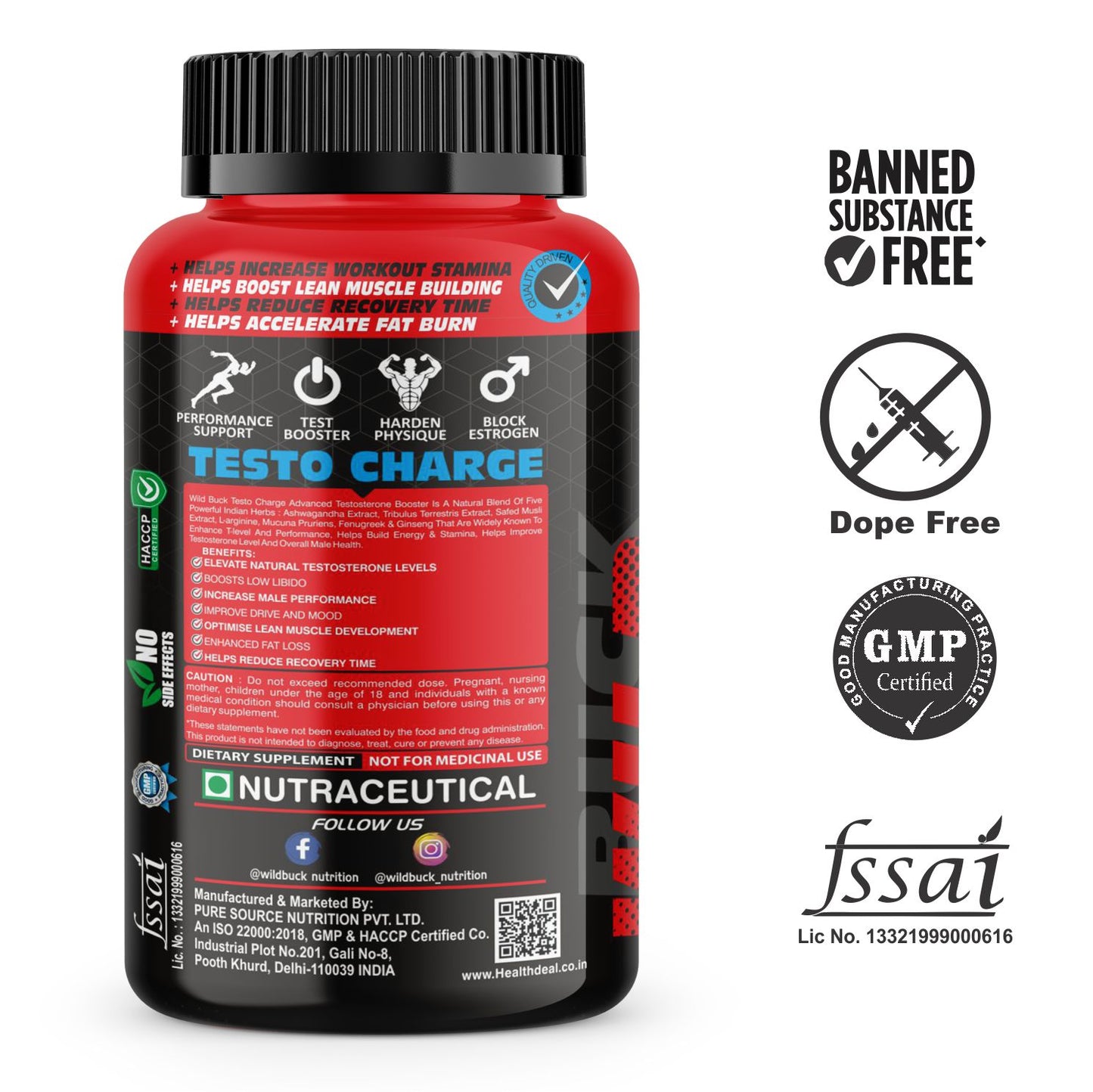 Testo Charge | Advanced Testosterone Booster | 60 Tablets