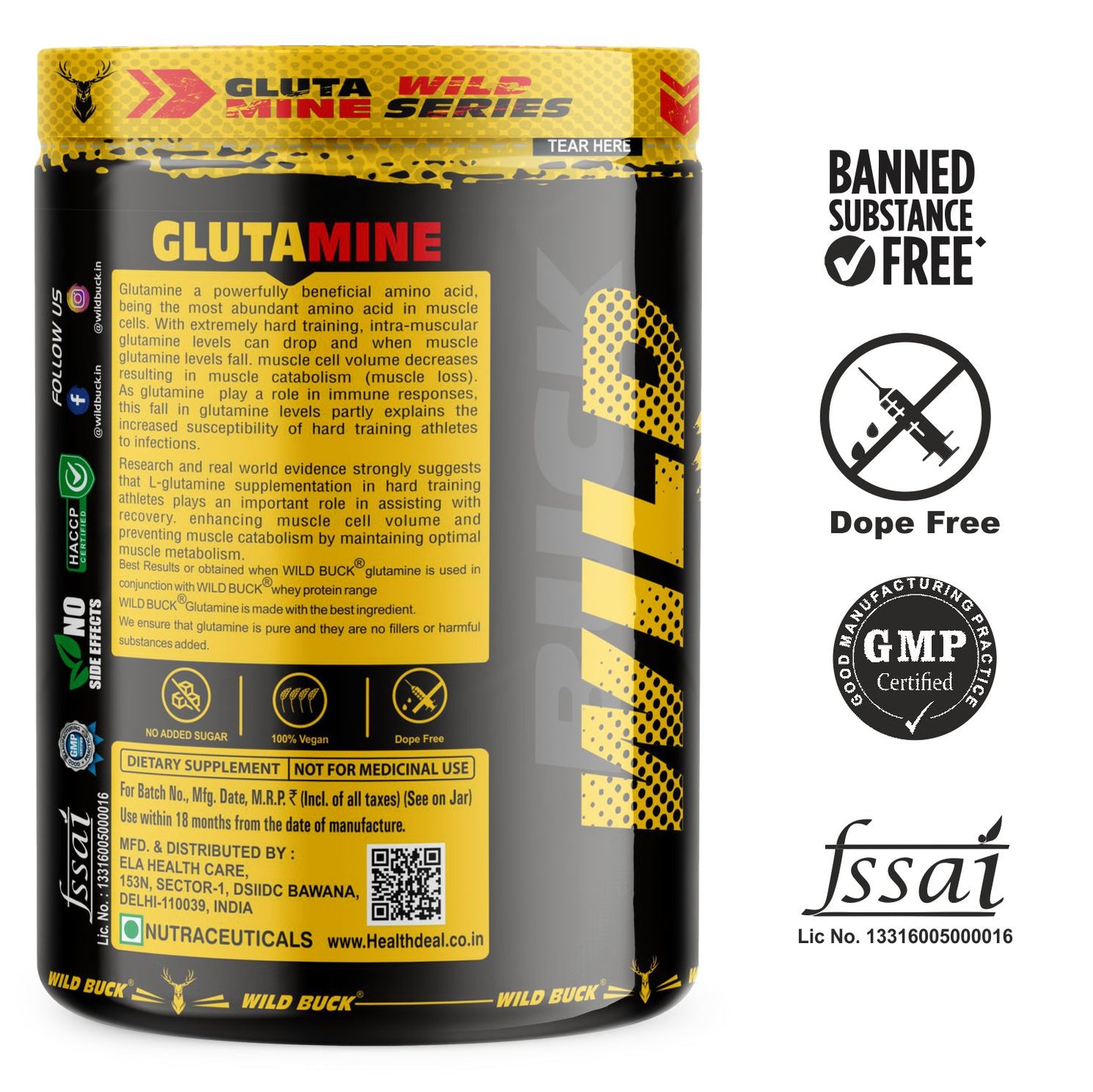 L-Glutamine | Unflavored | 50 Servings