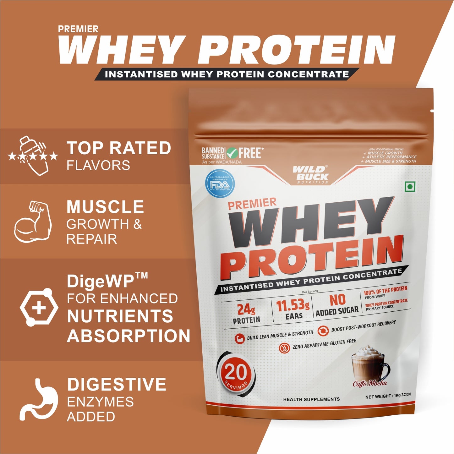 Premier Whey Protein Concentrate | 1kg