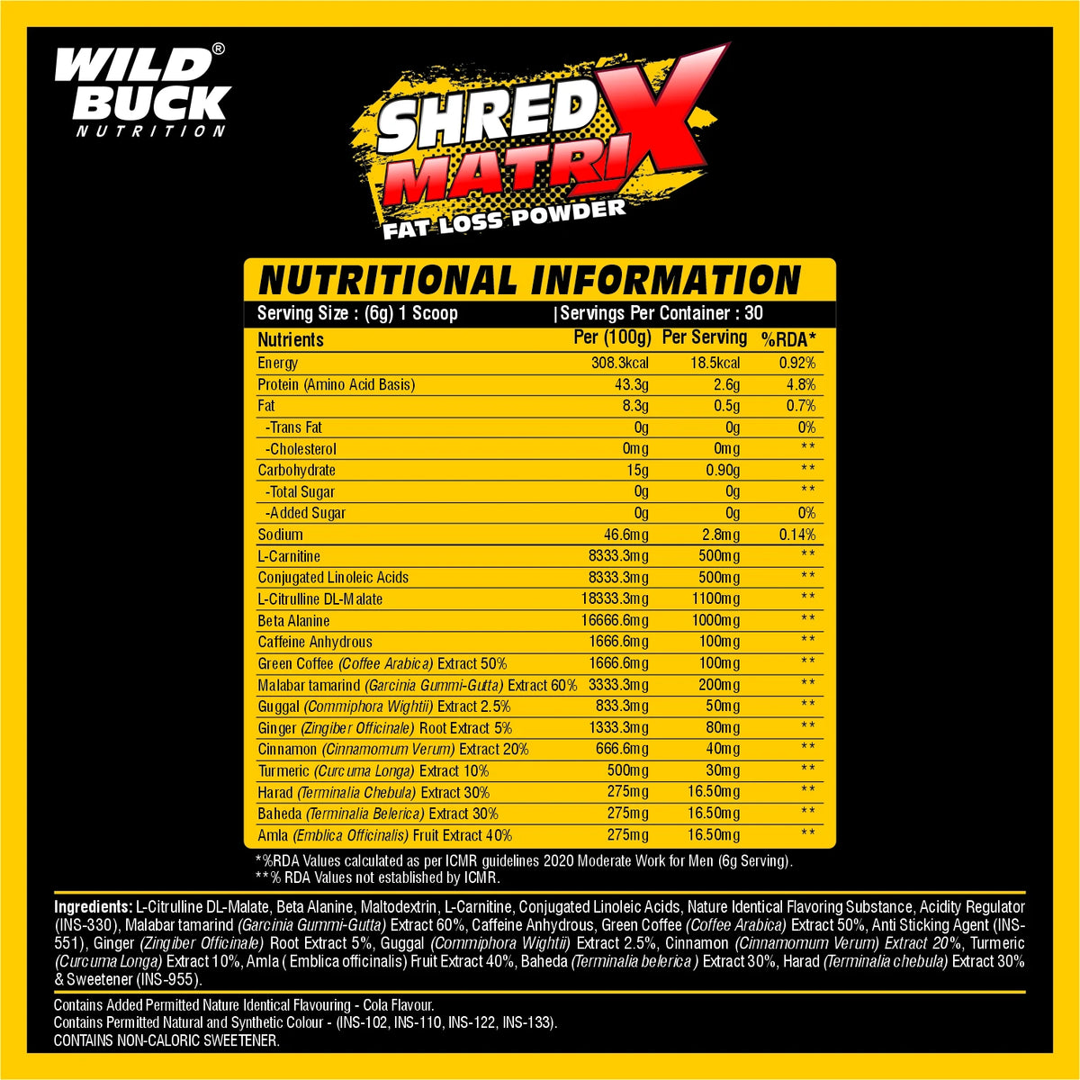 SHRED MATRIX | Fat Loss Powder | 30 Servings