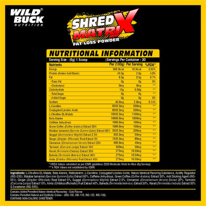 SHRED MATRIX | Fat Loss Powder | 30 Servings