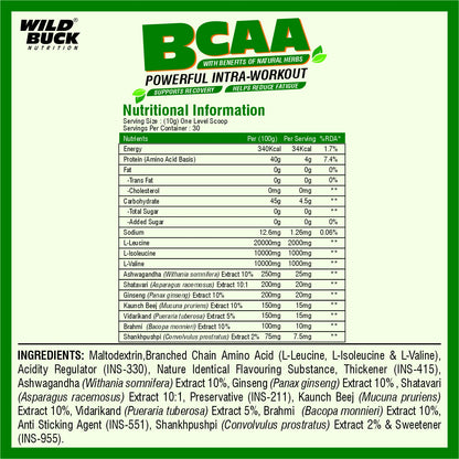 BCAA with Natural & Powerful Herbs | 30 Servings