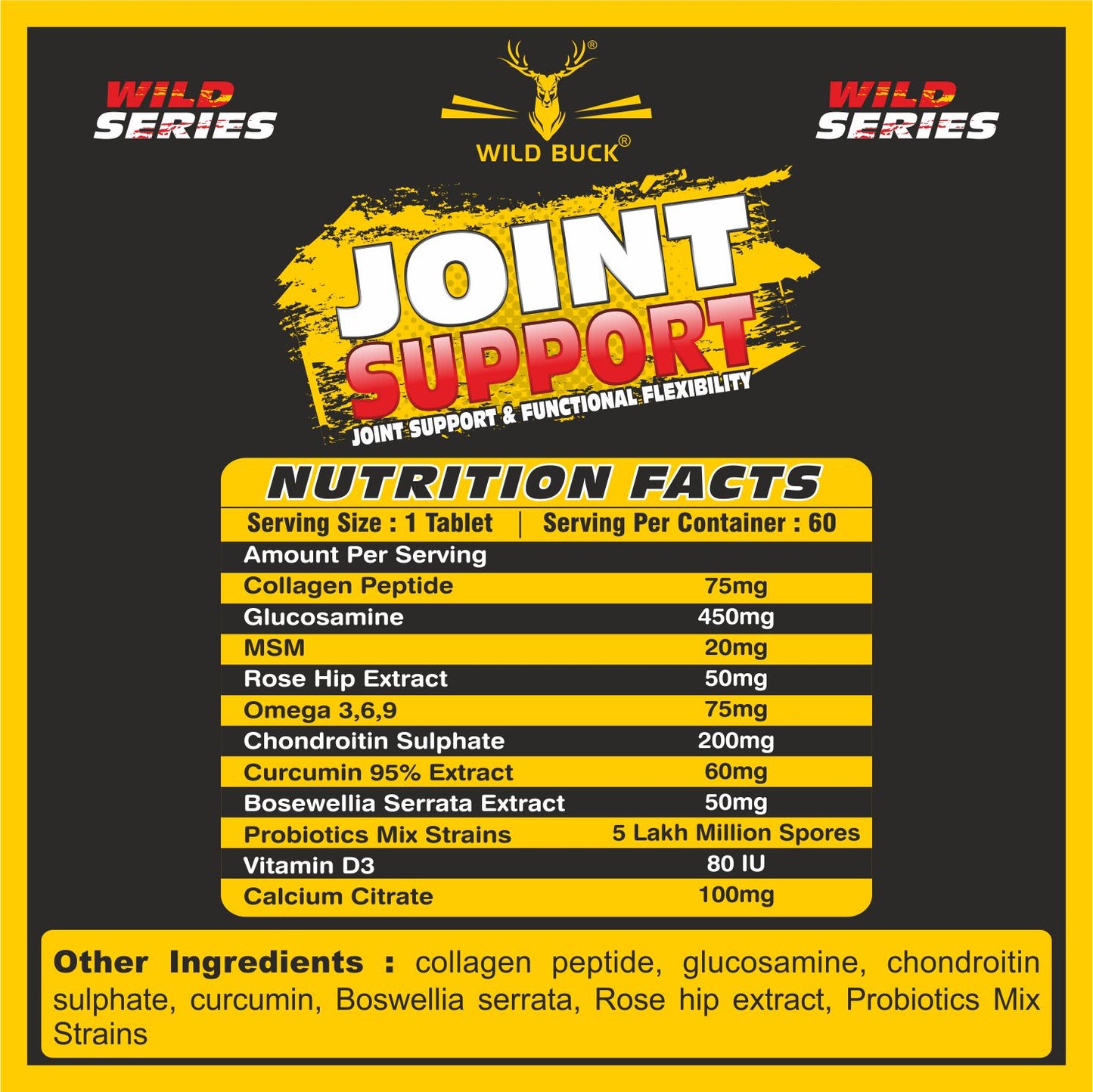 Joint Support | Joint Pain Supplement | 60 Tablets