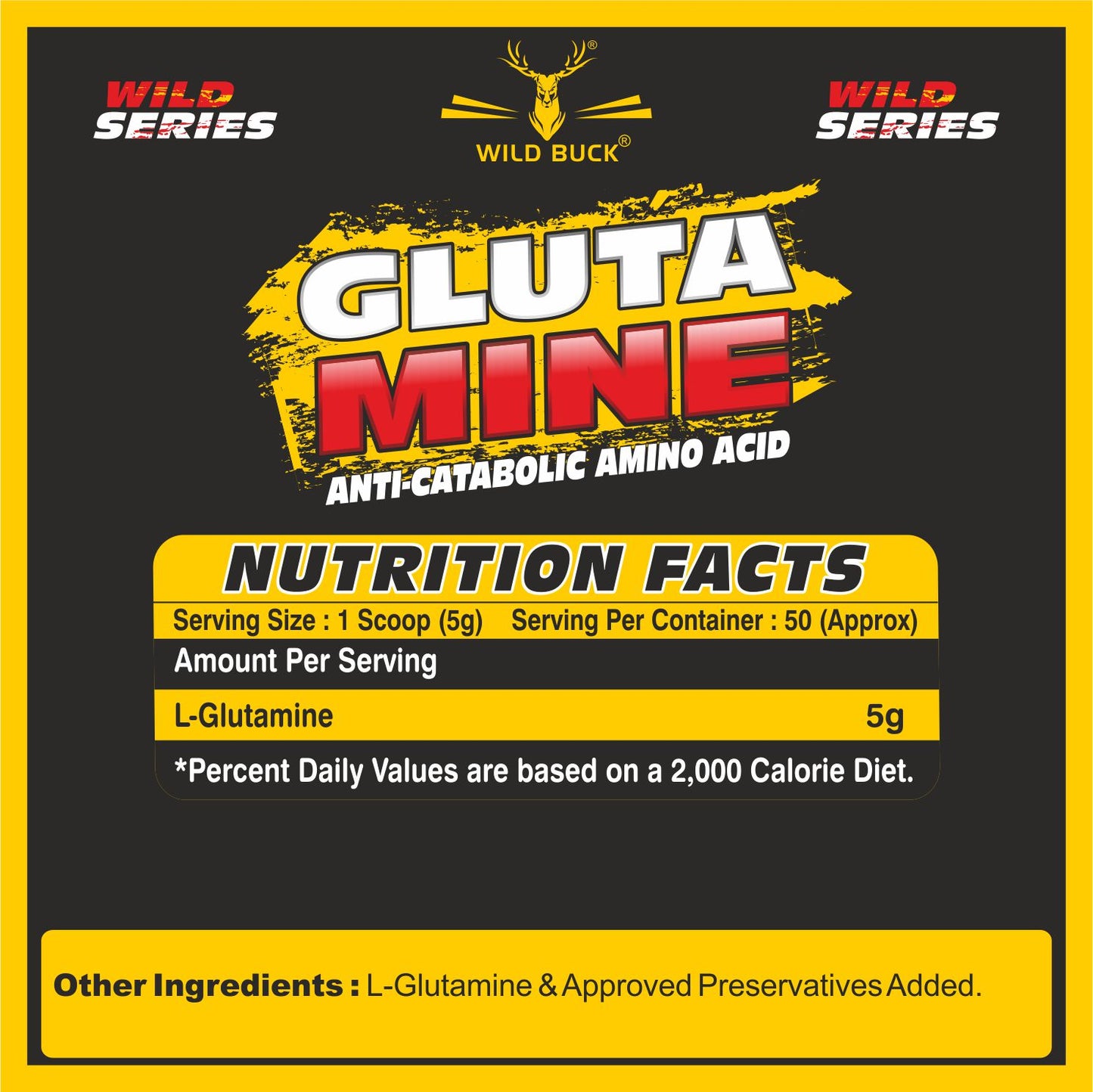 L-Glutamine | Unflavored | 50 Servings