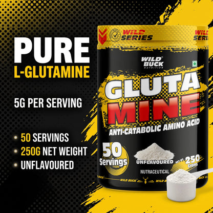 L-Glutamine | Unflavored | 50 Servings