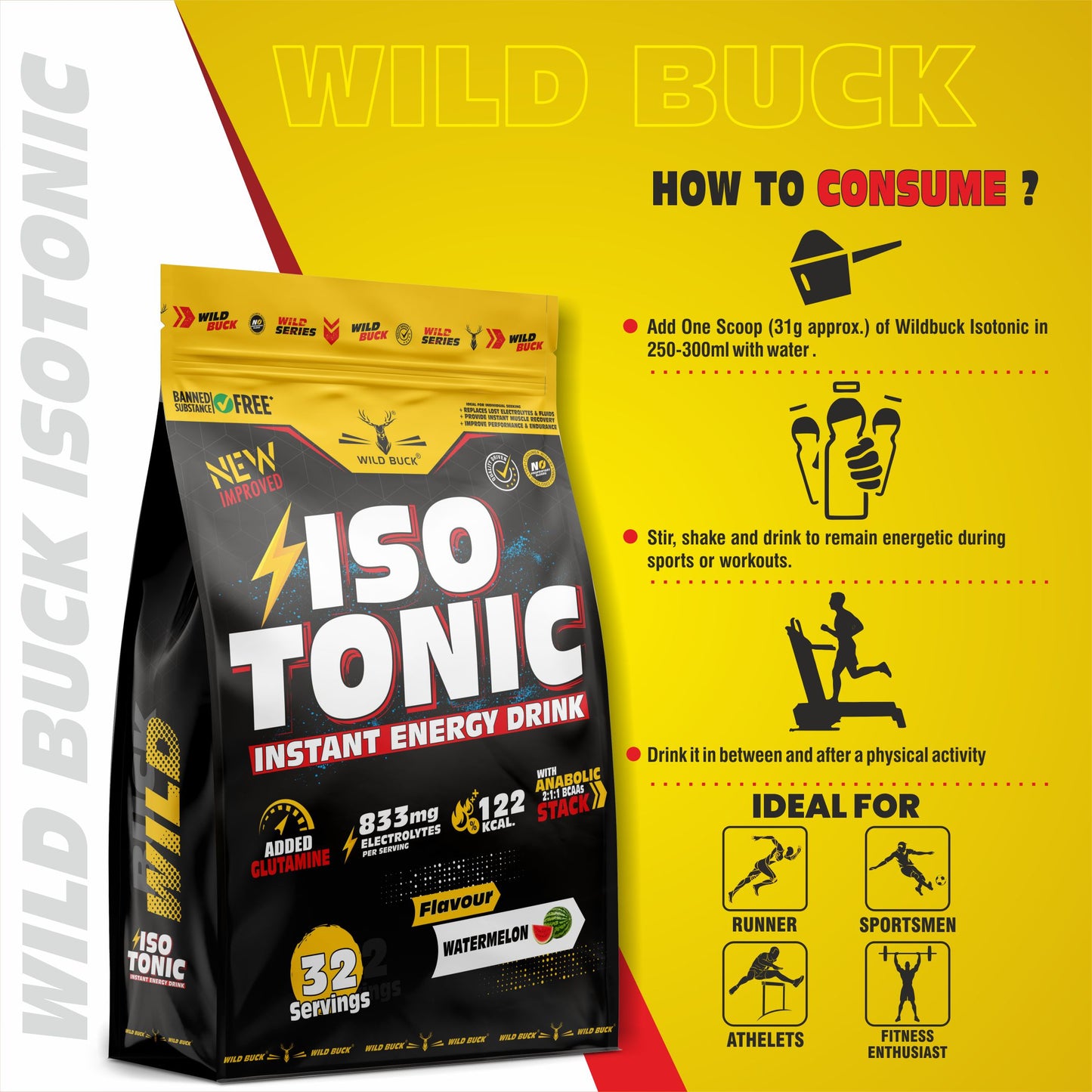 Isotonic | Instant Energy Drink Formula | 1kg | 32 Servings