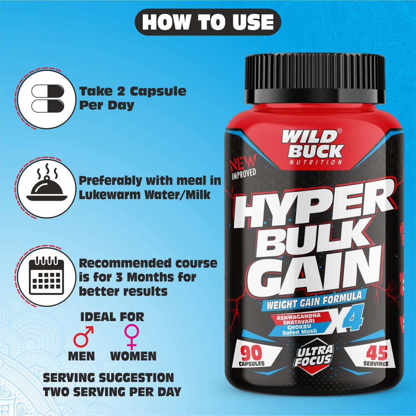 Hyper Bulk Gain X4 | 90 Capsules