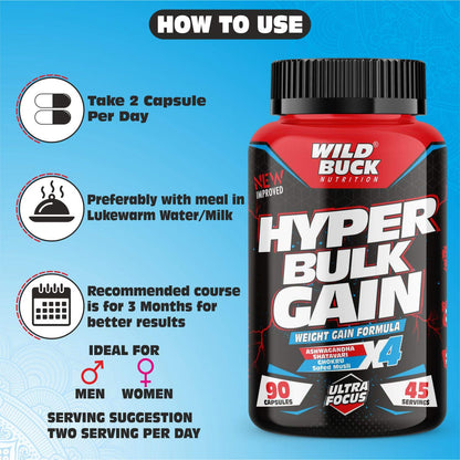 Hyper Bulk Gain X4 | 90 Capsules