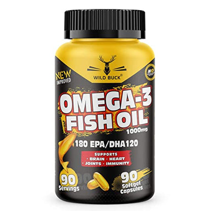Omega 3 Pure Fish Oil | 1000mg | 90 Softgel Capsules