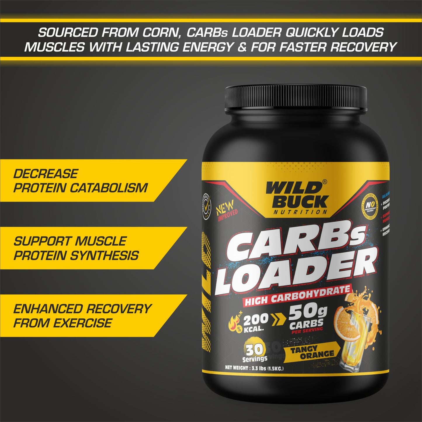Carbs Loader | Pure Carbohydrates | 30 Servings | 1.5 kg