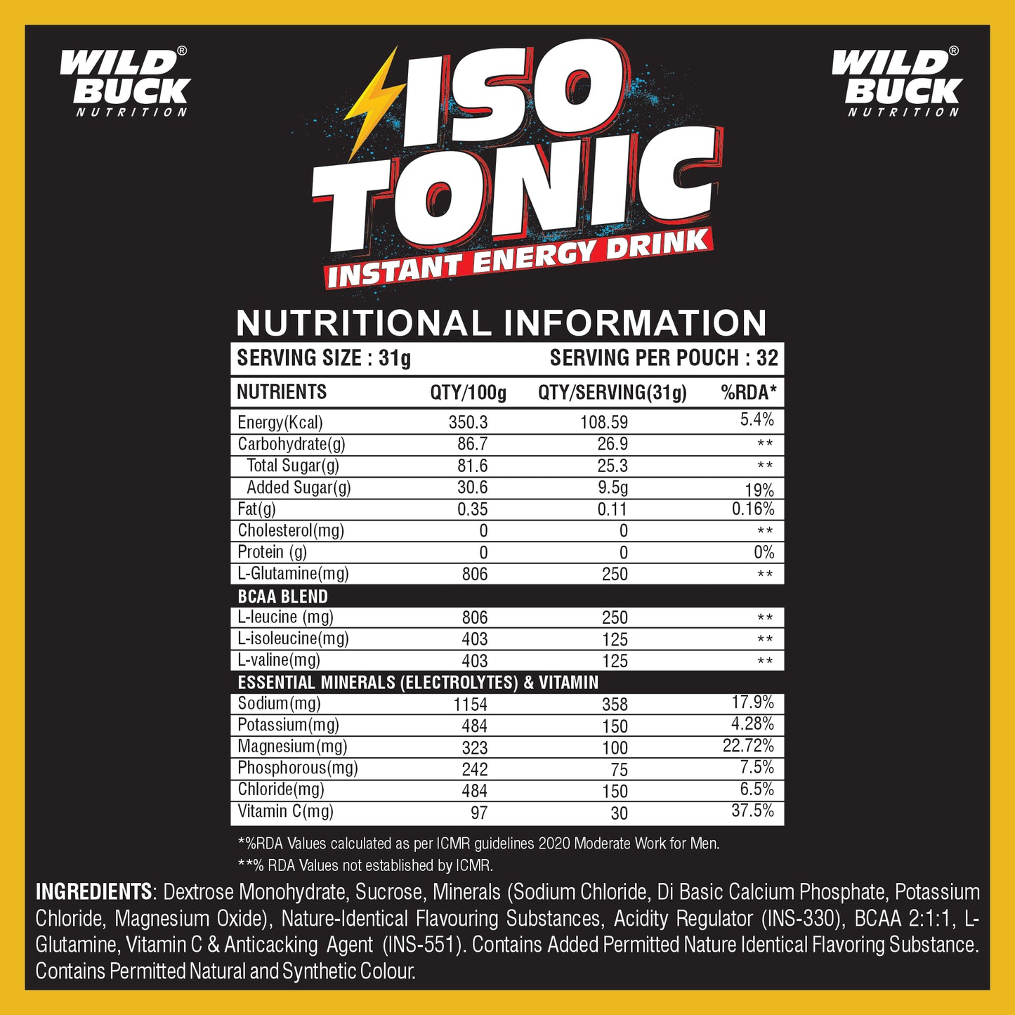 Isotonic | Instant Energy Drink Formula | 1kg | 32 Servings