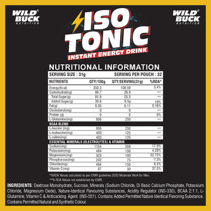 Isotonic | Instant Energy Drink Formula | 1kg | 32 Servings