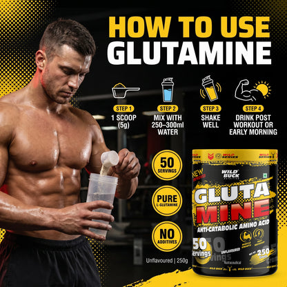 L-Glutamine | Unflavored | 50 Servings