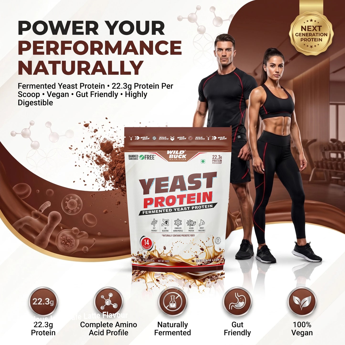 Wild Buck Yeast Protein | 500g | 22.3g Protein Per Scoop