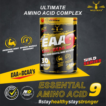EAA-9 | All 9 Essential Amino Acids for Muscle Recovery |  30 Servings | 255g