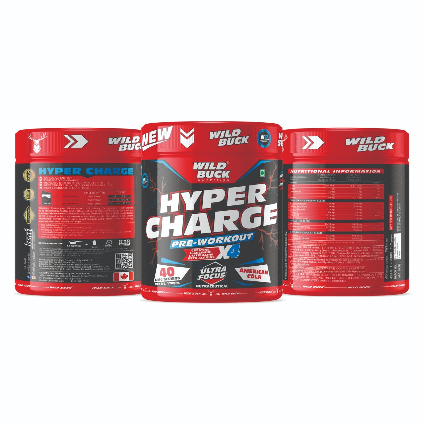 Hyper Charge X4 Pre-Workout | 40 Servings | 170 grams