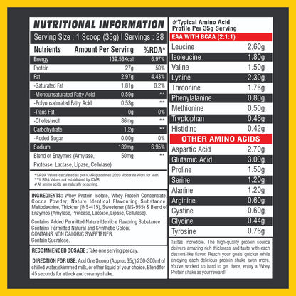 Hyper Whey Protein Concentrate | 24g High Protein