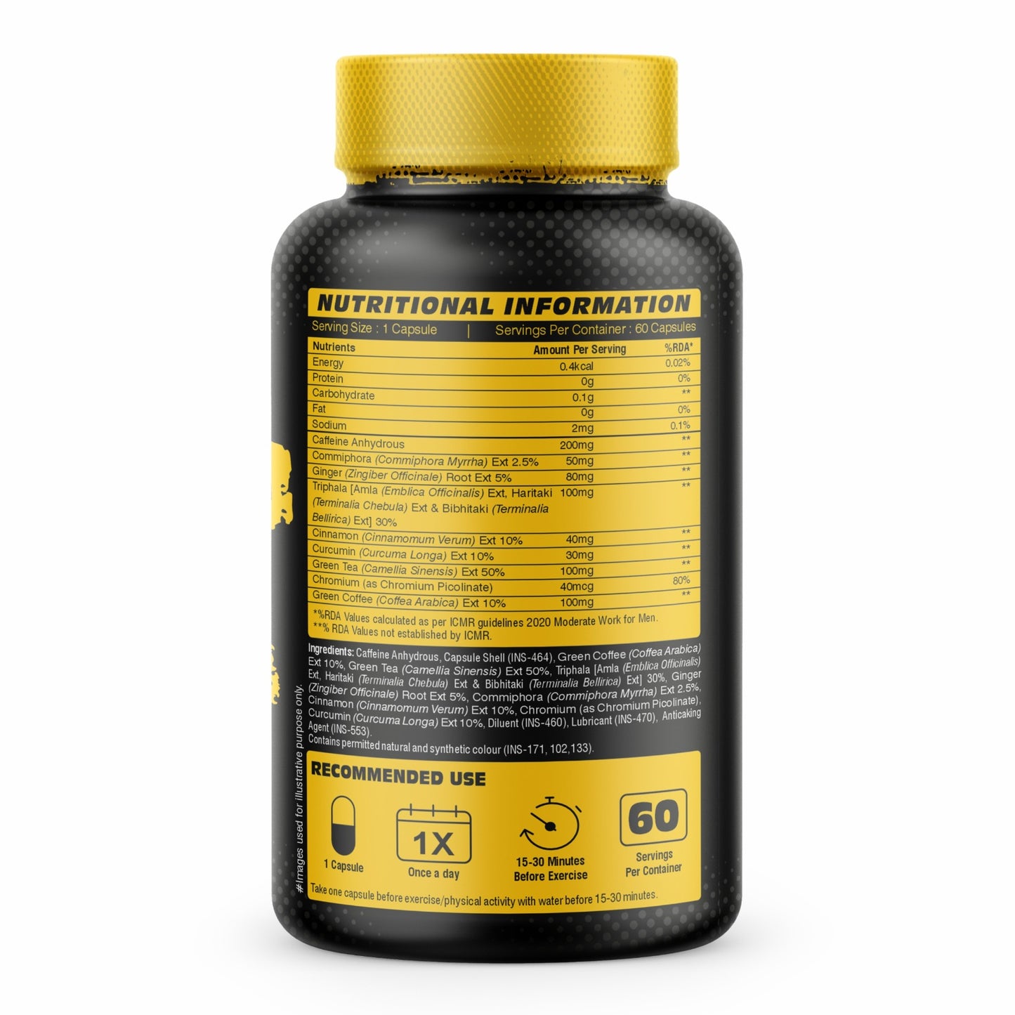 Ultra Stim Fat Burner For Weight Loss | 60 Capsules
