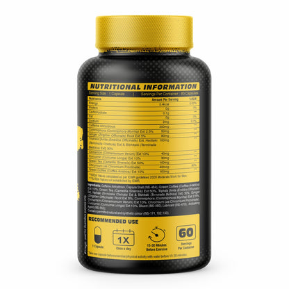 Ultra Stim Fat Burner For Weight Loss | 60 Capsules