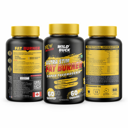 Ultra Stim Fat Burner For Weight Loss | 60 Capsules