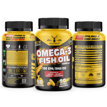 Omega 3 Pure Fish Oil | 1000mg | 90 Softgel Capsules