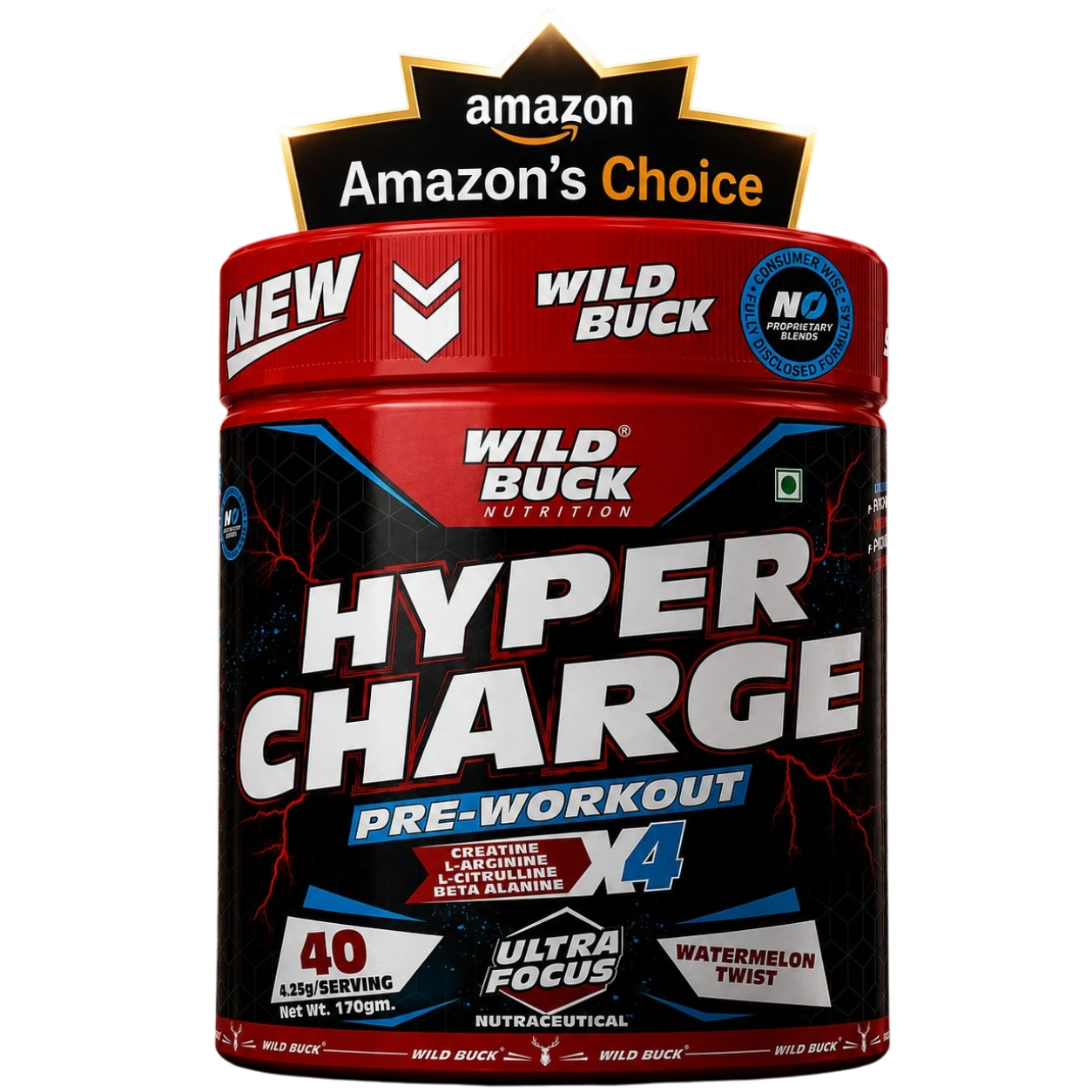 Wild Buck Pre-X4 Hardcore Pre-Workout - Amazon's Choice